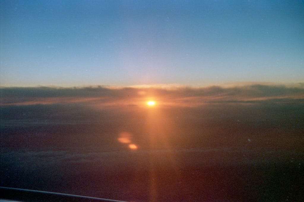 Sunset at 35,000 ft.
