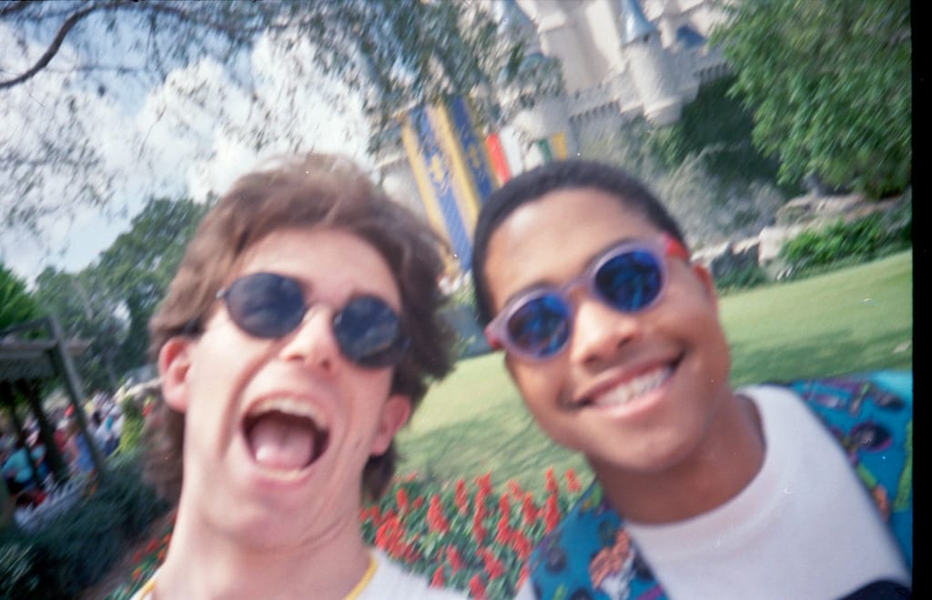 Me and Chris at Magic Kingdom, Walt Disney World, 3 April 1991