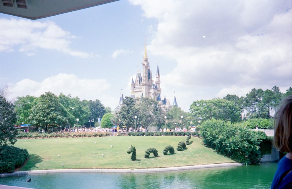 Topiary hedge sculptures at Magic Kingdom, Walt Disney World, 3 April 1991