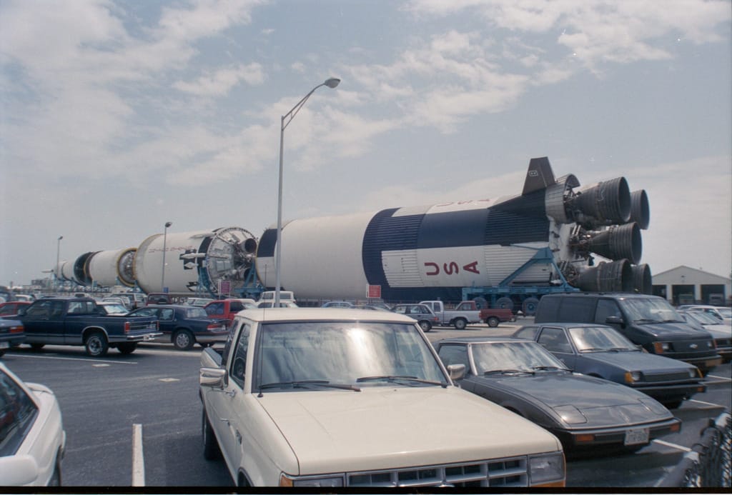 Saturn V rocket, Kennedy Space Center, Florida, 4 April 1991