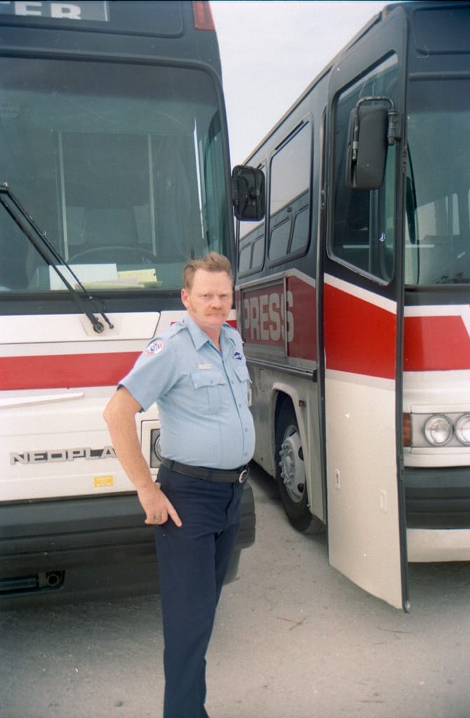 Dick, our awesome bus driver, Cocoa Beach, Florida, 4 April 1991