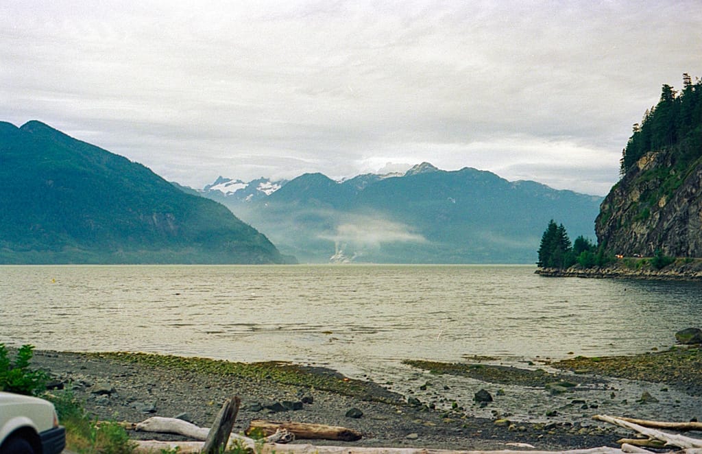 Squamish as seen from Porteau Cove, British Columbia, 16 July 1998