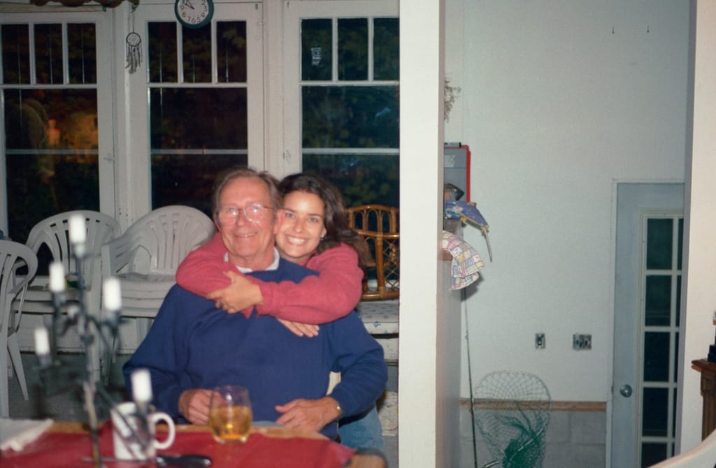 Cathy and Dad (David Sowrey), 9 October 1999