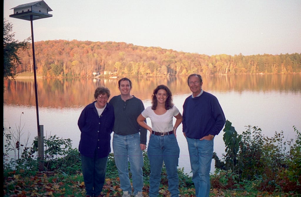 Mom, me, Cathy, and Dad, 9 October 1999