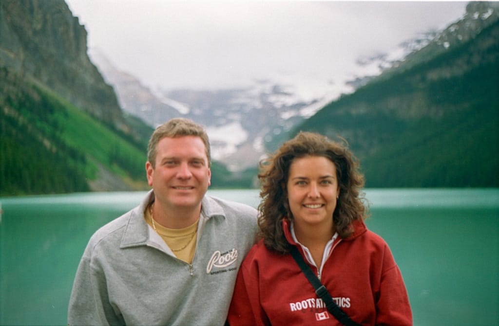 Craig and Cathy at Lake Louise, Banff National Park, Alberta, 09 July 2000