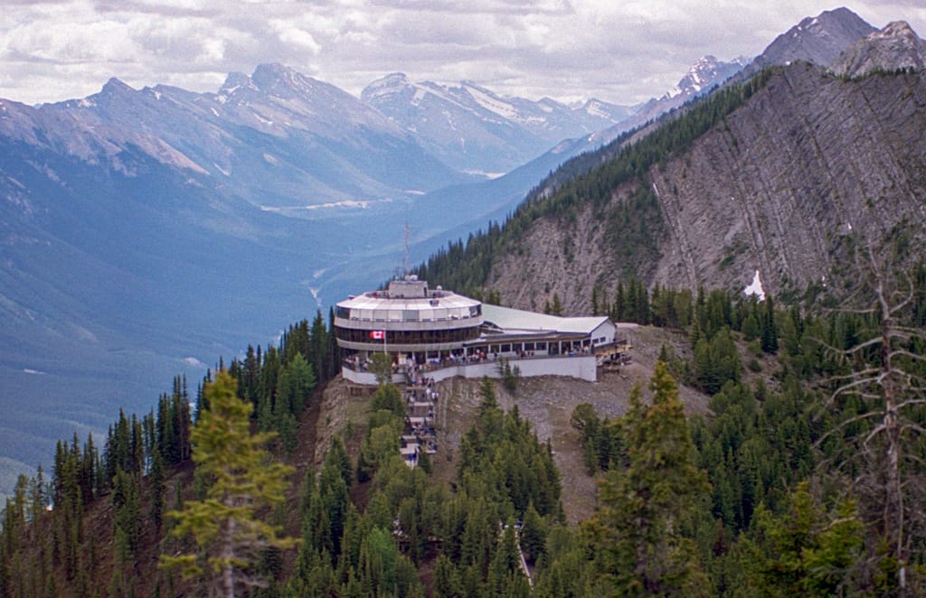 Sulphur Mountain lodge, Banff National Park, Alberta, 10 July 2000