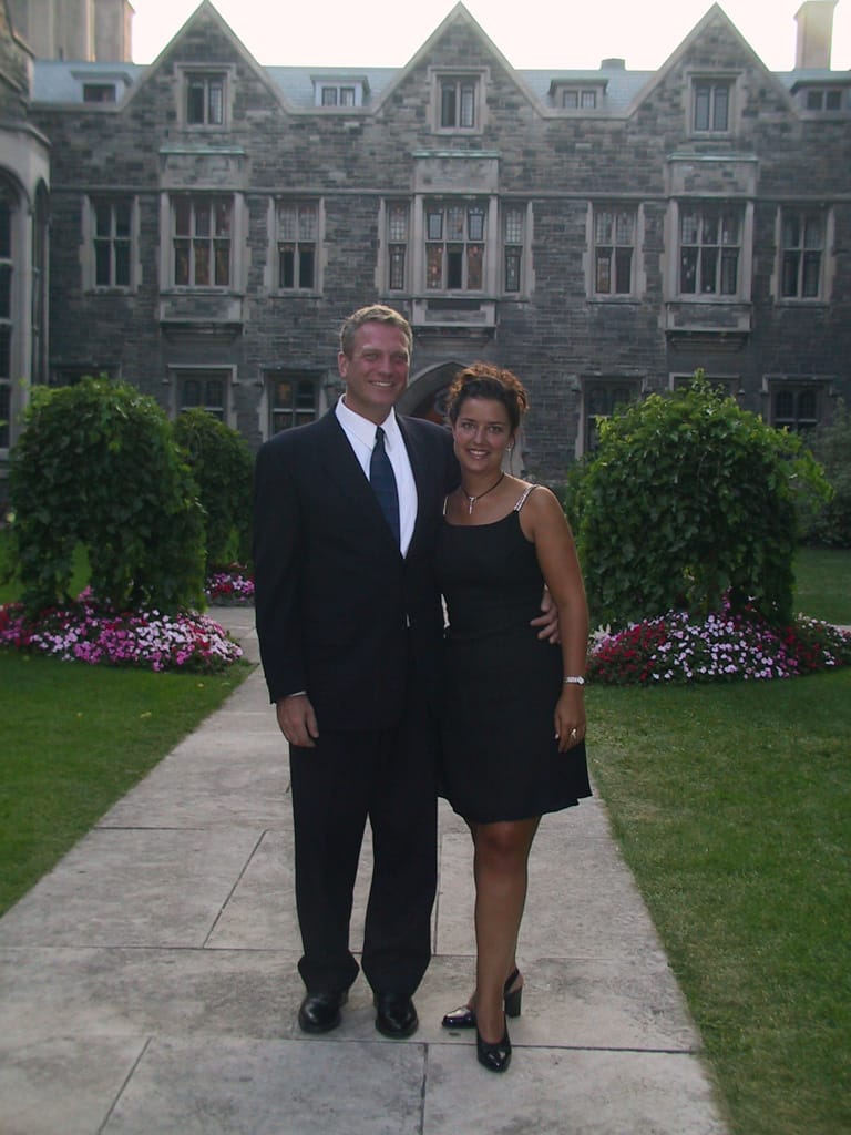 Craig and Cathy, Hart House at University of Toronto, Ontario, 8 September 2001