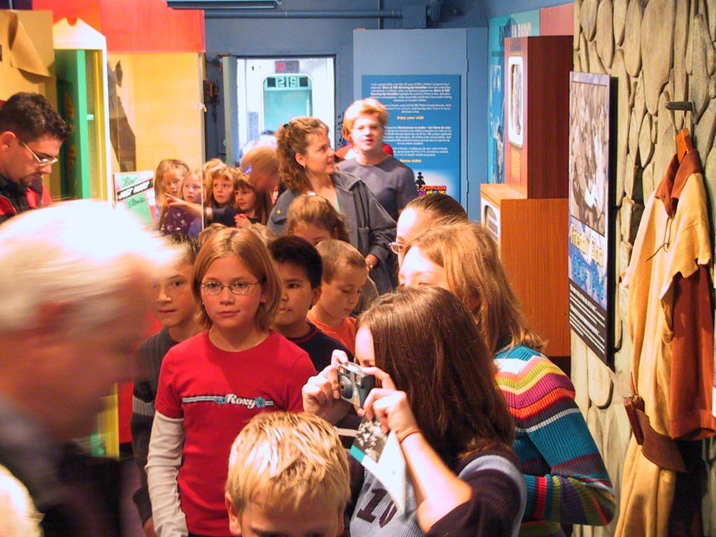 Biggar kids see the CBC Museum, Saskatchewan, 12 September 2002