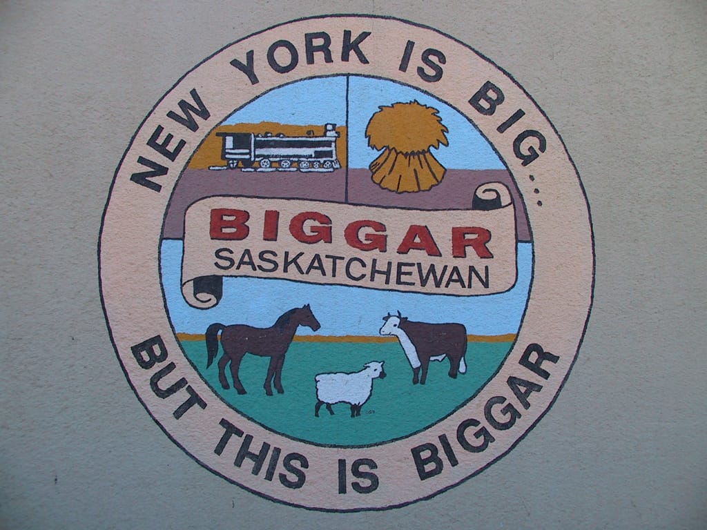 New York is big, but this is Biggar, Saskatchewan, 12 September 2002