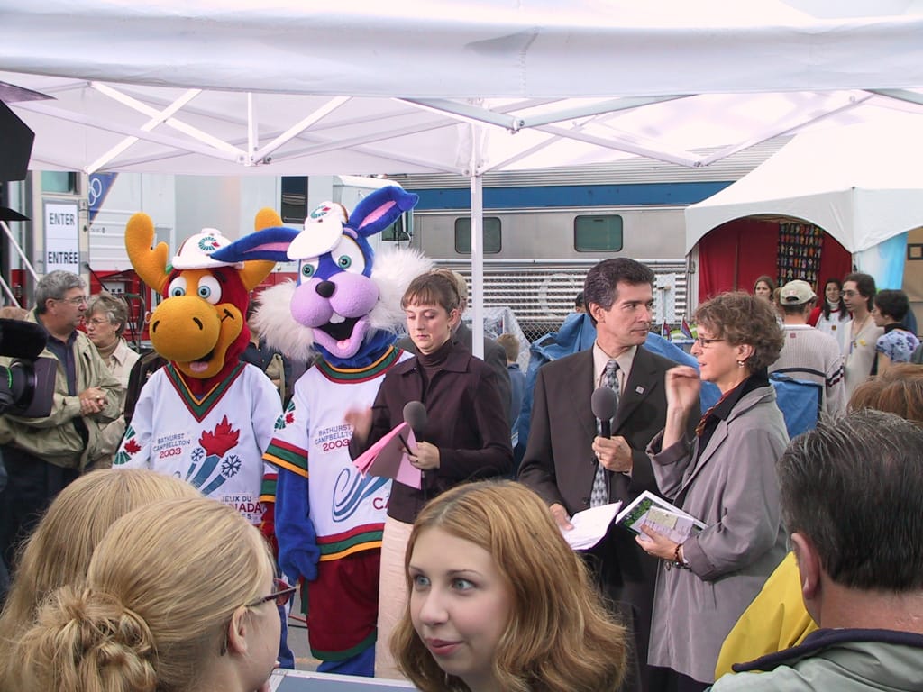 Live broadcast about the 2003 Canada Games, Campbellton, New Brunswick, 1 October 2002