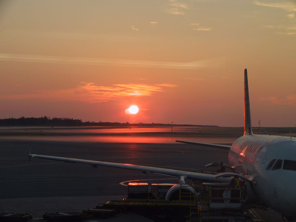 Sunrise at Halifax International Airport, Nova Scotia, 12 October 2002