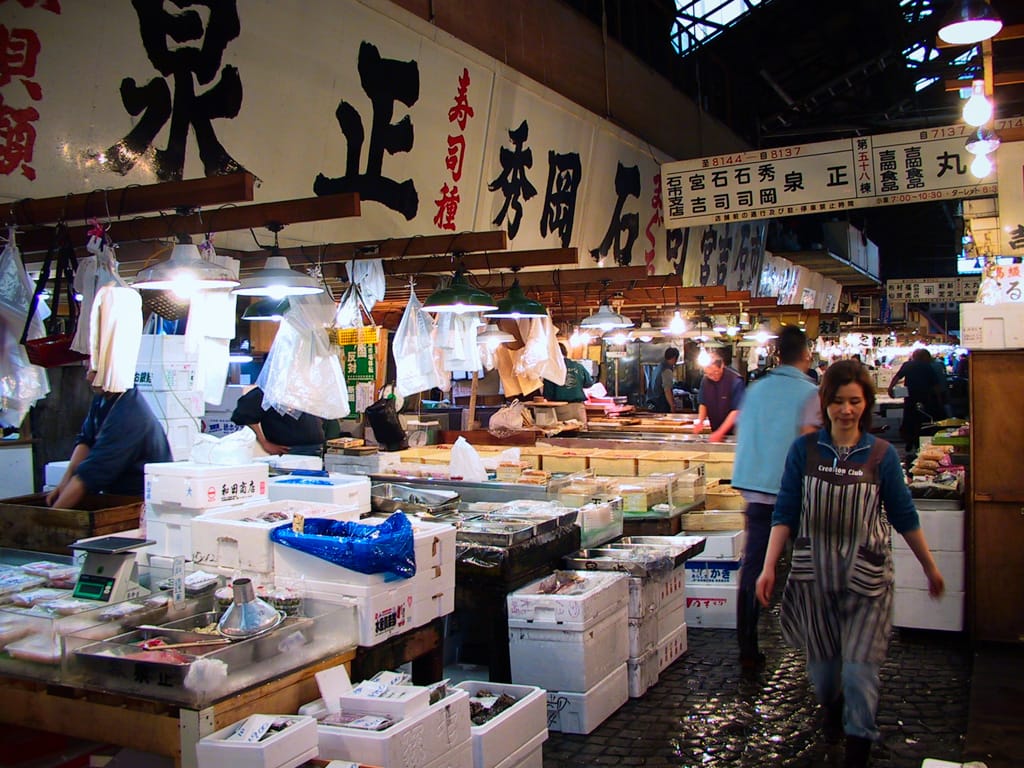 Tsukiji Fish Market, Tokyo, Japan, 30 April 2003