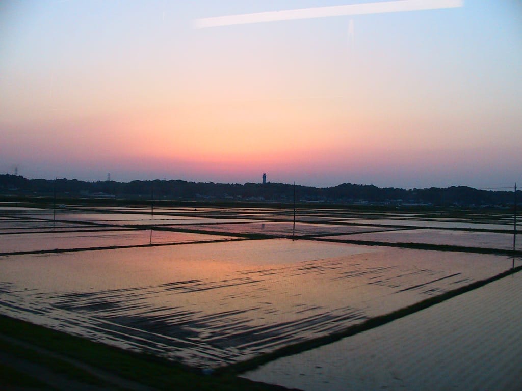 Sunset, not far from Narita, Japan, 1 May 2003