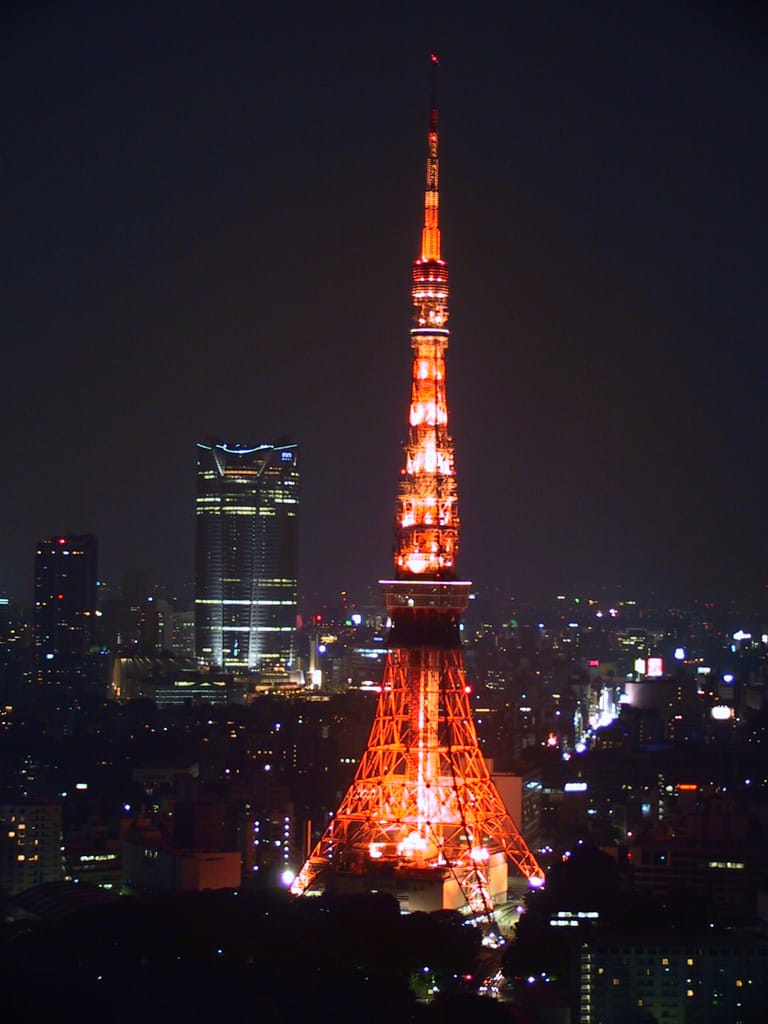 Tokyo Tower at night, Japan, 5 May 2003
