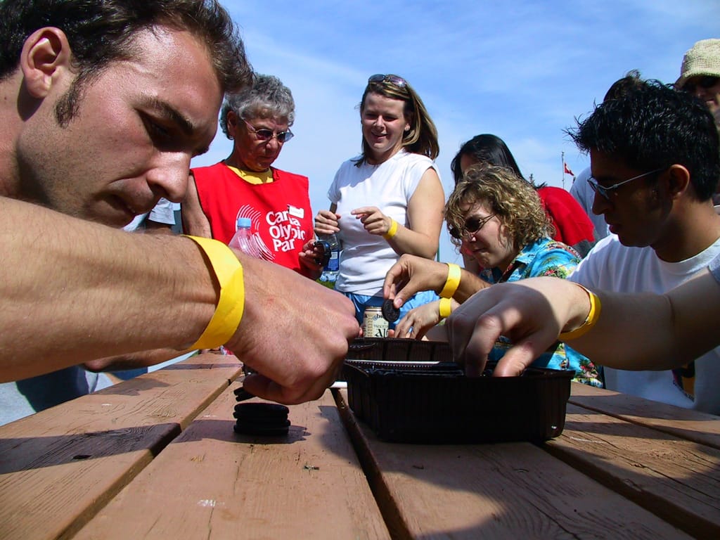 Competitive Cookie Stacking, Calgary Olympic Park, Alberta, 13 June 2003