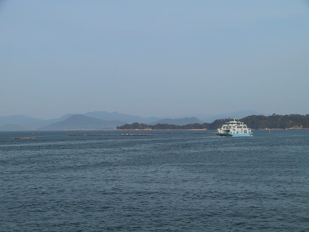 Ferry to Miyajima, Hiroshima, Japan, 29 March 2004