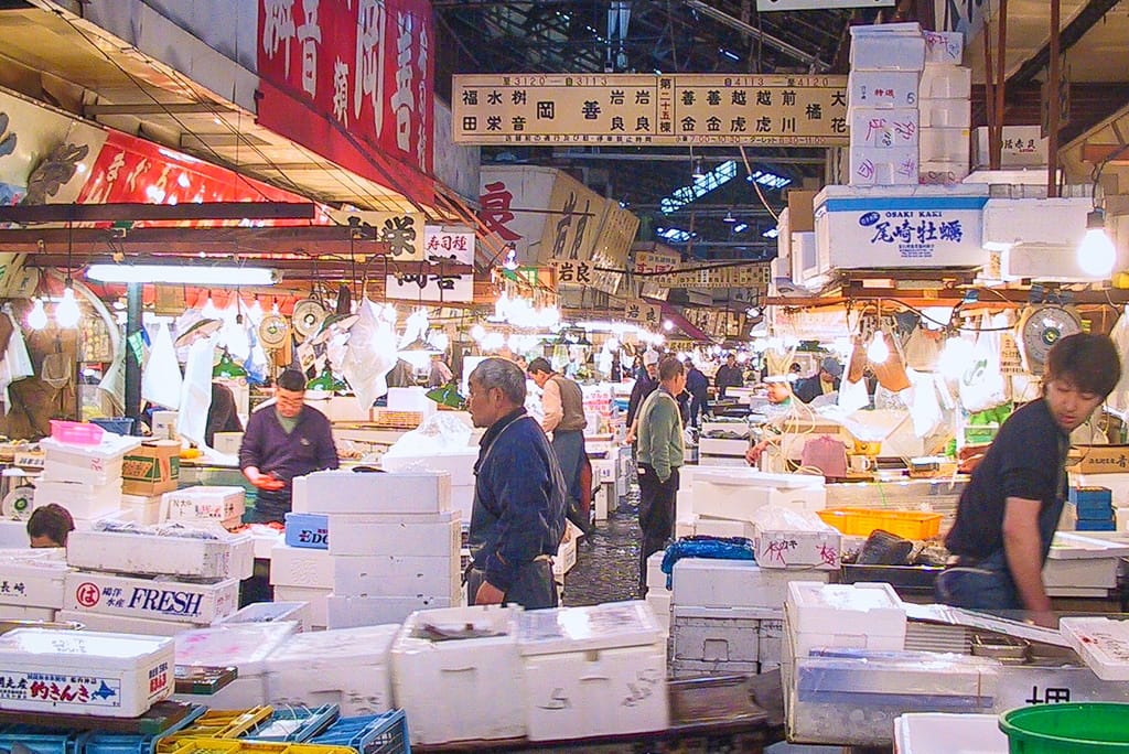 Tsukiji Market, Tokyo, Japan, 9 April 2004