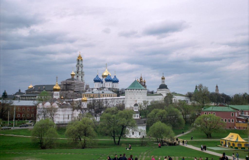The monastery at Sergei Posad (formerly Zagorsk), Russia, 8 May 2005