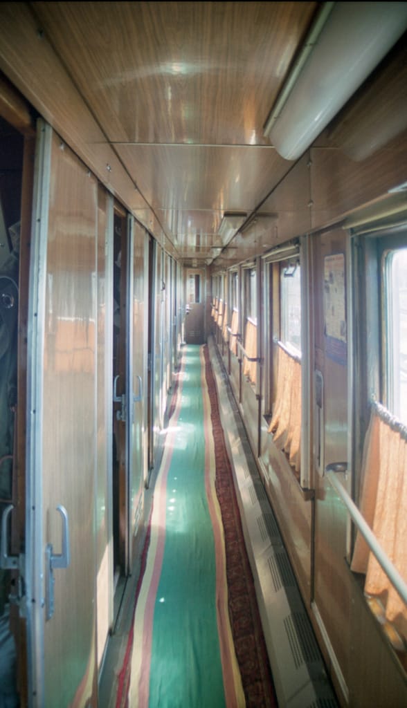 Typical hallway in a Russian passenger car, somewhere between Moscow and Kazan, 10 May 2005