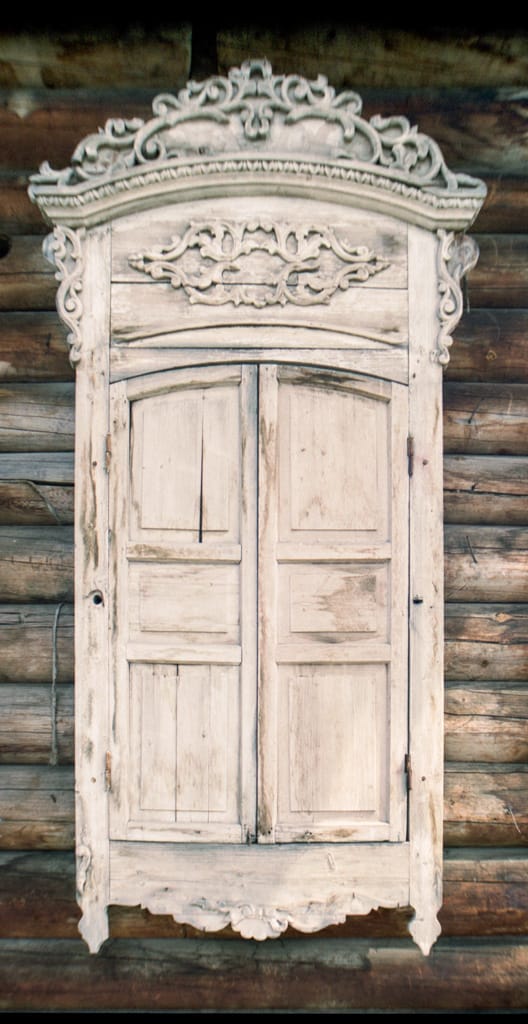 Window at The Museum of Wooden Arcitecture, Tal&rsquo;tsy, Russia, 16 May 2005