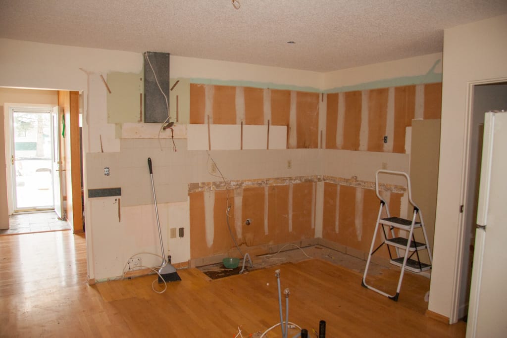 Cabinets removed, Westgate, Calgary, Alberta, 18 March 2012