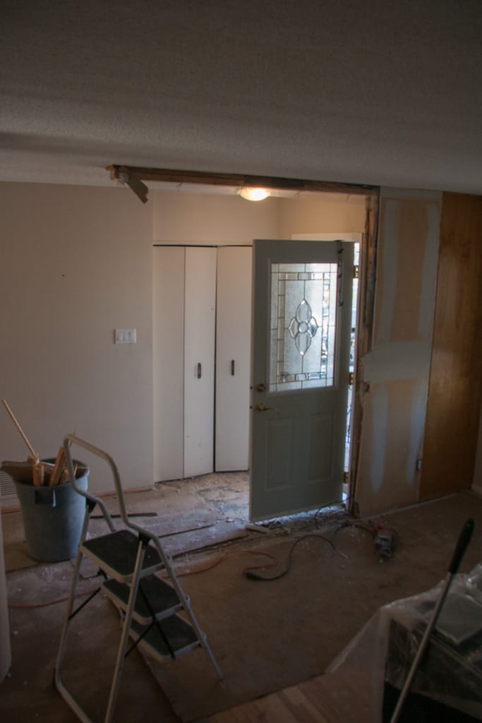 Partial wall removed, Westgate, Calgary, Alberta, 20 March 2012