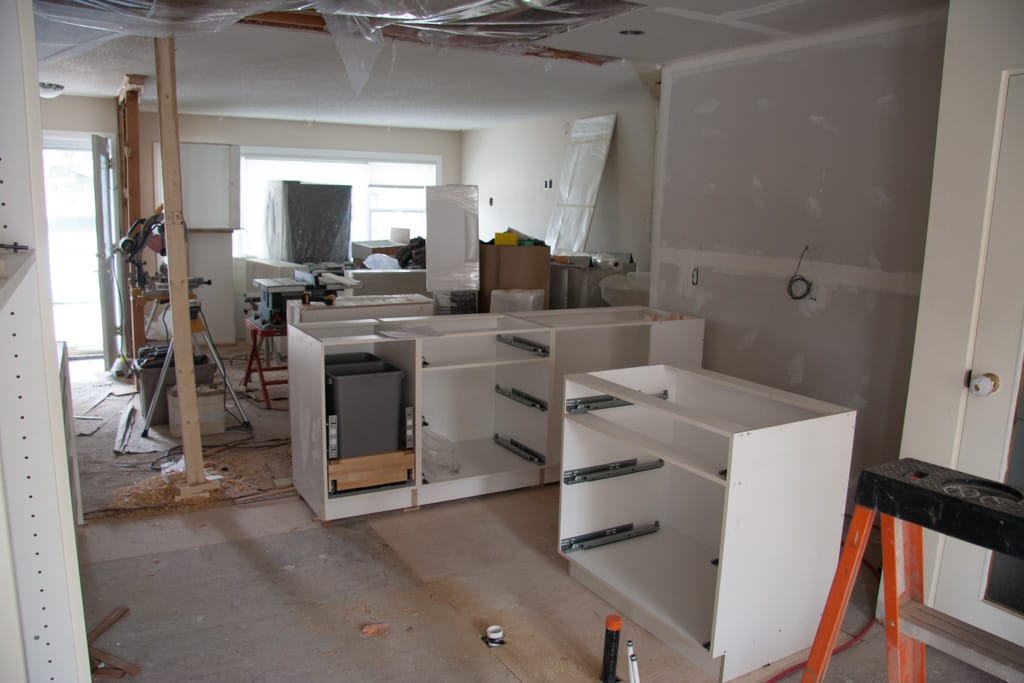 New cabinets in place, Westgate, Calgary, Alberta, 24 March 2012