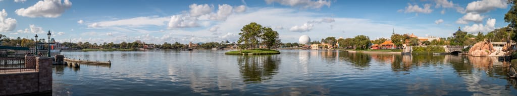 Epcot Center lagoon, Walt Disney World, Orlando, Florida, 19 December 2016