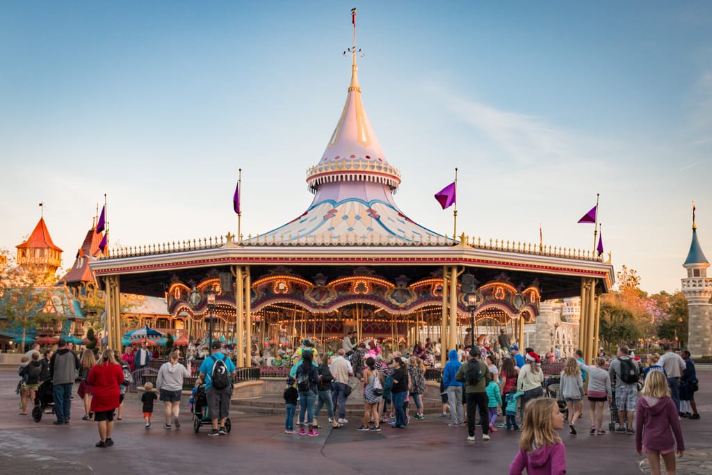 The carousel in Magic Kingdom, Walt Disney World, Orlando, Florida, 23 December 2016