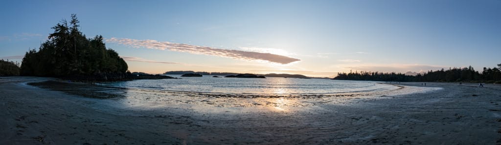 Sunset panorama at Mackenzie Beach